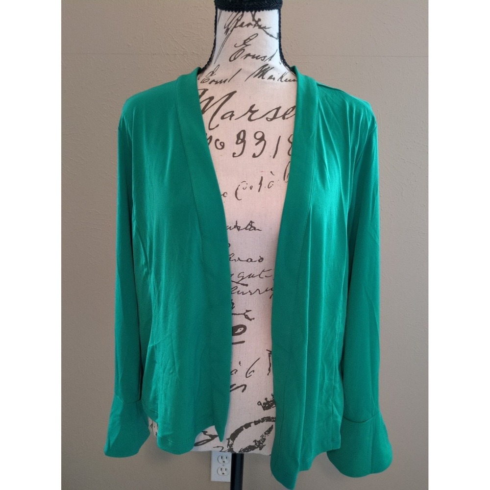 Susan Graver Green Cardigan Large